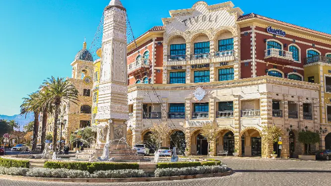 This is the Tivoli Village shopping center