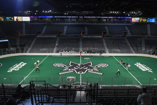 Michelob Ultra Arena lacrosse field for Las Vegas Desert Dogs