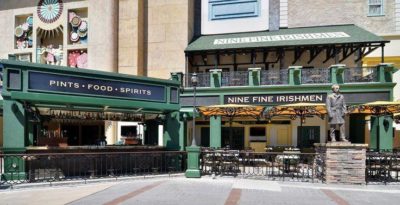 This is an image of the outside patio at Nine Fine Irishmen at New York New York in Las Vegas