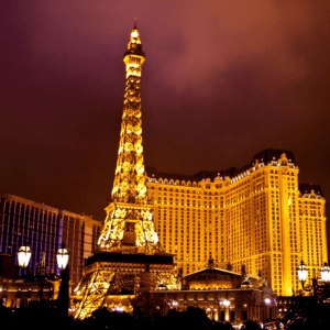 Las Vegas Eiffel Tower and observation deck at Paris