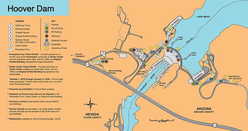 Hoover Dam Map