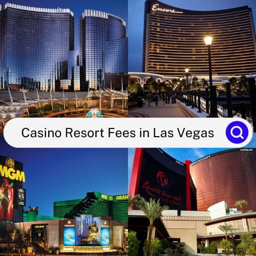 This is an image of four Las Vegas Hotel Casinos that charge Resort Fees