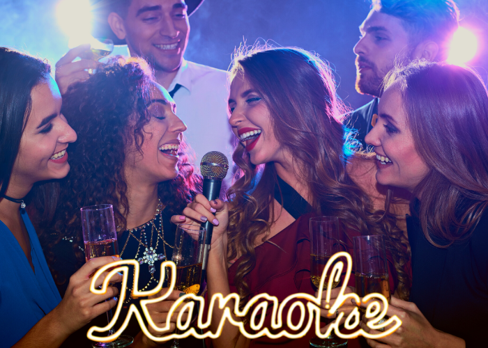 This is an image of 3 women singing Karaoke in Las Vegas
