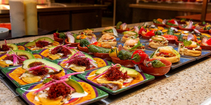 This is a picture of food at the Buffet at Caesar Palace in Las Vegas