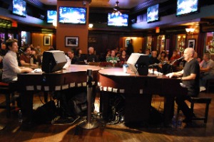 dueling pianos at the Bar at Time Square at New York New York las vegas