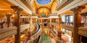 Caesars Forum Shops mall view in Las Vegas