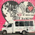 Driving by murals in downtown Las Vegas on a Wild Weird and Wonderful tour