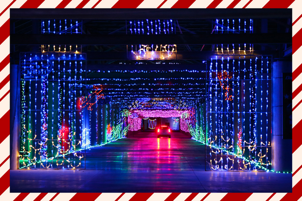 glittering lights las vegas holiday frame
