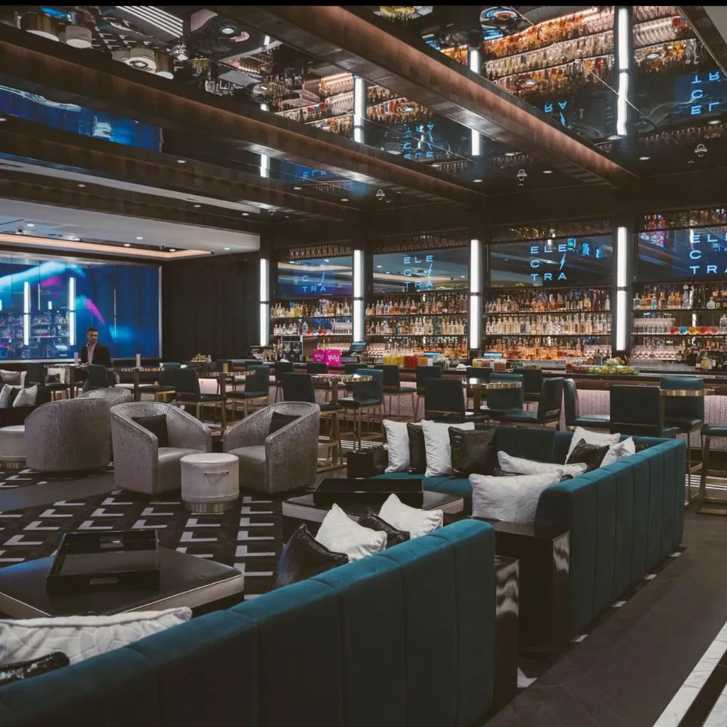 The luxurious interior setting at the Electra Cocktail Club venue at the Venetian in Las Vegas