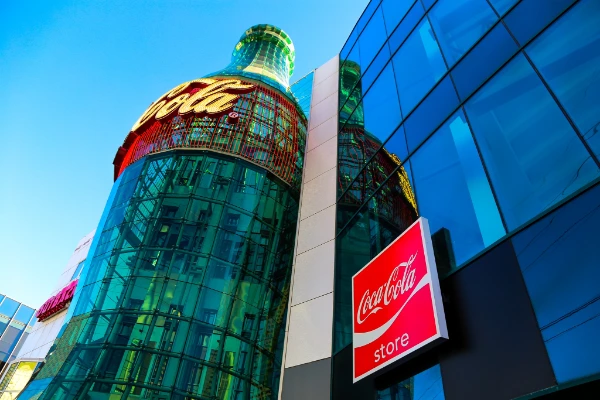 This is an image of The Giant Coke Bottle at the Coca-Cola Store in Las Vegas