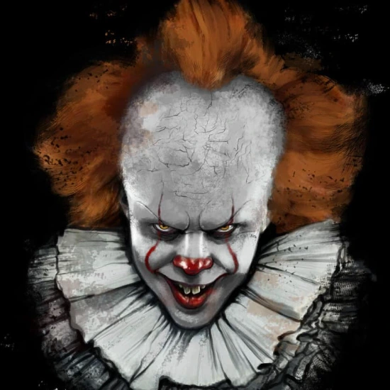 This is a picture of a menacing looking clown at the Escape IT Las Vegas escape room