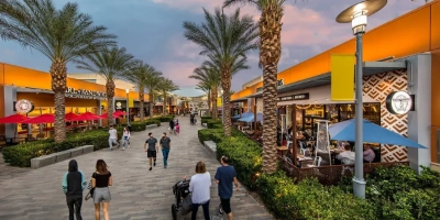 This is the Downtown Summerlin Nevada shopping and dining district