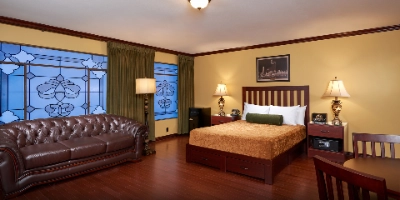 This is a guest room at Hotel Apache within Binion's Gambling Hall Las Vegas Nevada