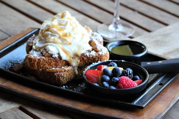 This is a plate of French toast at Nacho Daddy in Las Vegas