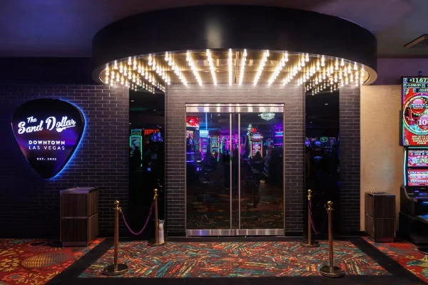 Plaza Hotel Sand Dollar Lounge Downtown Las Vegas entrance doors