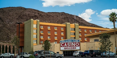 This is the exterior of the Railroad Pass Hotel Casino in Henderson Nevada