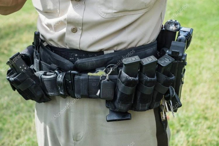A standard police officer duty belt
